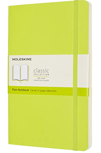 Moleskine - Cuaderno Clásico con Hojas en Blanco, Tapa Blanda y Cierre con Goma Elástica, Tamaño Grande 13 x 21 cm, Color Verde Limón, 240 páginas
