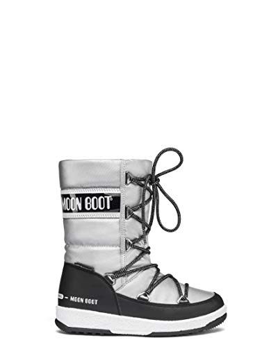 Moon-boot Jr G.Quilted WP, Botas de Nieve Mujer, Silver/Black, 37 EU Moon-boot Jr G.Quilted WP, Botas de Nieve Mujer, Silver/Black, 37 EU
