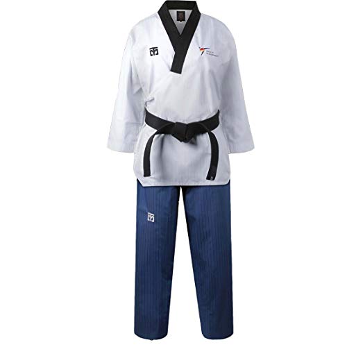 Mooto Corea Taekwondo Poomsae Uniforme WT Logo Taebek Dan MMA Artes Marciales Karate Judo Kick Boxeo (200(Altura: 200~209cm)(6.56~6.86ft), 2. Female)
