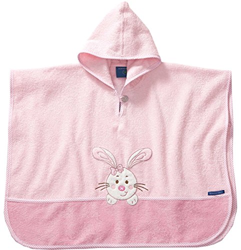 Morgenstern Poncho de baño con capucha, diseño de conejo, color rosa