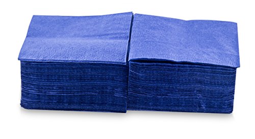 MORIGAMI Coktail, Servilleta 20x20, 2 capas, pliegue 1/4, 100 servilletas, lisa con cenefa Azul (SER22204592)