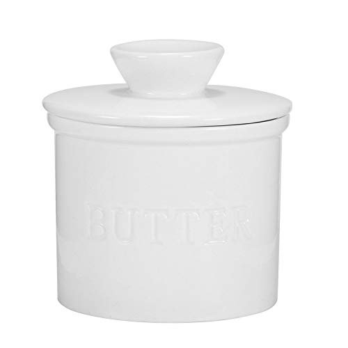 Nachar Recipiente para mantequilla de porcelana, recipiente para mantequilla de cerámica hecho a mano, fácil de usar, diseño de tapa, soporte para mantequilla de cerámica vintage (9,7 x 7,5 cm) Nachar Recipiente para mantequilla de porcelana, recipiente para mantequilla de cerámica hecho a mano, fácil de usar, diseño de tapa, soporte para mantequilla de cerámica vintage (9,7 x 7,5 cm)