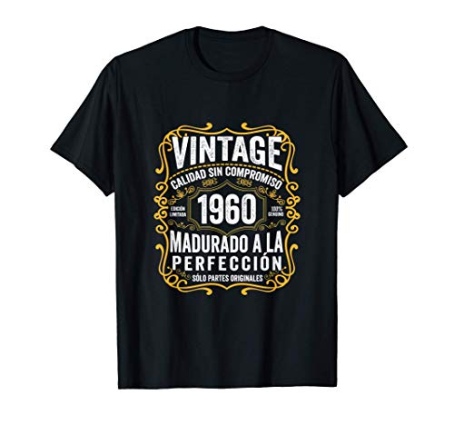 Nacido En 1960 Vintage 1960 61 años Cumpleaños Hombre Mujer Camiseta