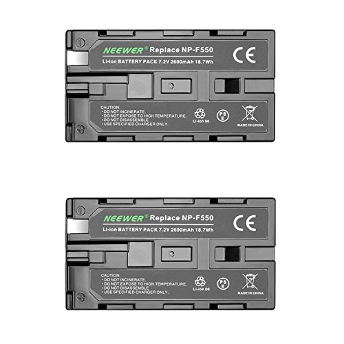 Neewer® Batería de Repuesto Sony NP-F550/570/530 de 2600 mAh para Sony HandyCams, Neewer Nanguang CN-160, CN-216, CN-126 Series y Otras Luces LED de vídeo en cámara Que utilizan NP-F550