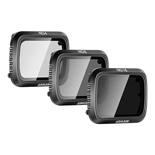 Neewer Kit de Filtro Camara Lente Filtro ND Compatible con dji Mavic Air 2 Lens Filtros Multicapa Paquete de Accesorios ND4 ND8 ND16 Filtro Lente Densidad Neutra(3 Paquetes)