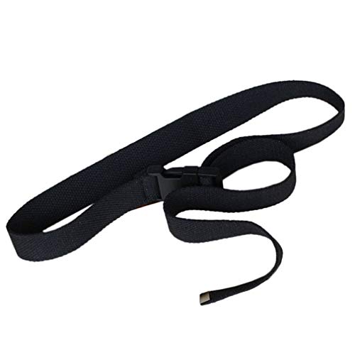 Nylon Lona Plástico Hebilla Cinturón Color sólido Moda Cinturón cómodo Cinturón Negro