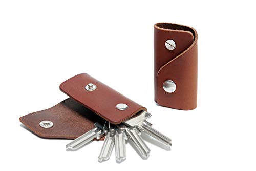 Pack & Smooch Llavero keywallet – Kingsley S- para hasta 5 Llaves, Fabricado en Alemania, marrón Claro