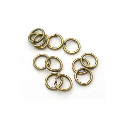 Paquete de 250 bronce, hierro envejecido chapado 1 x 10 mm (anillas abiertas-HA11870)-Charming Beads
