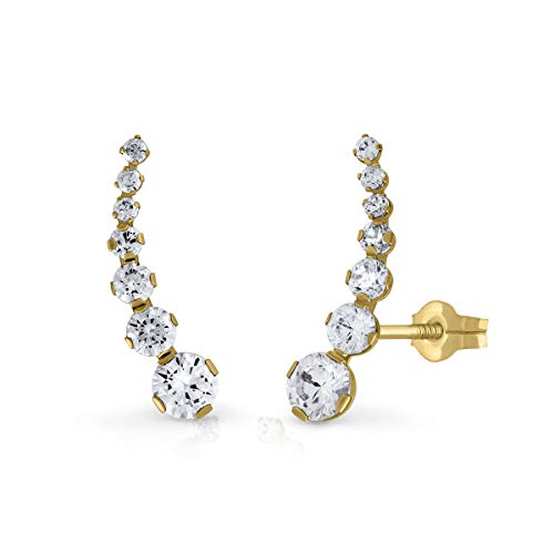 Pendientes Oro de Ley 18k, Certificado. Mujer trepador circón. Medida 5 x 17 mm . Cierre de seguridad a presión. Pendientes Oro de Ley 18k, Certificado. Mujer trepador circón. Medida 5 x 17 mm . Cierre de seguridad a presión.