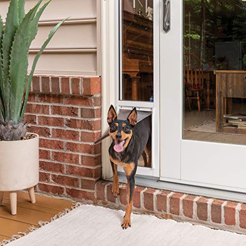 PetSafe Inserto de Cristal Deslizante para Puerta de Gato y Perro, Ideal para Alquiler y Apartamentos, sin Cortar instalación de Bricolaje (Mediano)