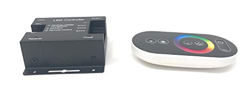Pianeta LED- Controlador multizona de cinta LED, RGB y mando a distancia táctil, 12/24 V