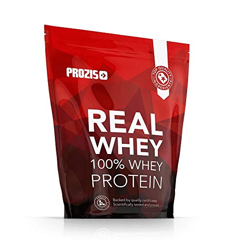 Prozis 100% Real Whey Protein, Suplemento Puro en Polvo con un Perfil Completo de Aminoácidos y Rico en BCAA, Fresa-plátano - 1000 g