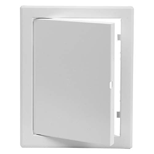 Puerta de mantenimiento de metal (20 x 15 cm, 200 x 150 mm), color blanco