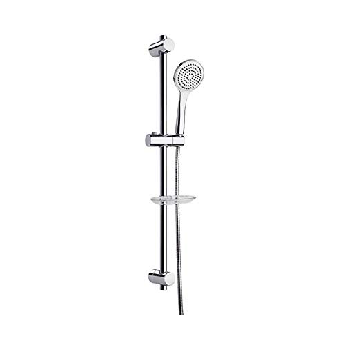 Ramon Soler 99H300926 Hidroterapia - Barra de ducha de metal cromada, con soportes de fijación a pared adaptables, teleducha y flexo Ramon Soler 99H300926 Hidroterapia - Barra de ducha de metal cromada, con soportes de fijación a pared adaptables, teleducha y flexo