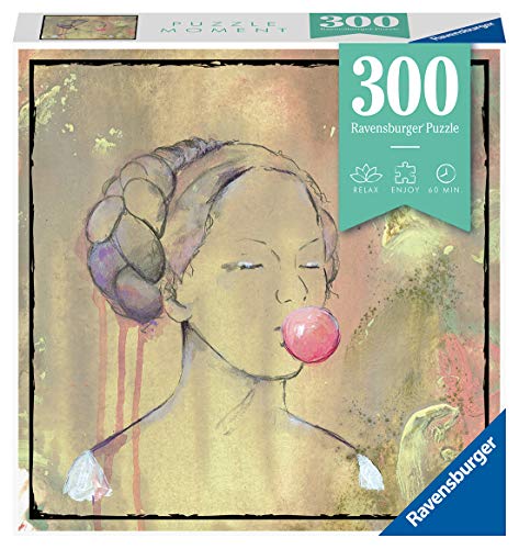 Ravensburger Puzzle 12966 Bubblegumlady 12966 Bubblegumlady - Lote de 300 Piezas, Color Amarillo