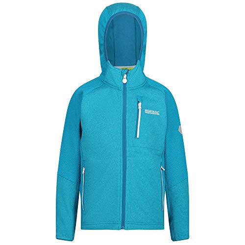 Regatta Chaqueta unisex Lostock Coolweave con forro polar cálido con forro polar elástico de punto Extol, Unisex niños, Forro polar, RKA320 Z9CC09, Fierycoral/Darkcerise, 9-10