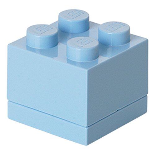Room Copenhagen Minicaja de 4 espigas de Lego, Caja para tentempiés, Claro, Azul Royal Clair, 4 knobs