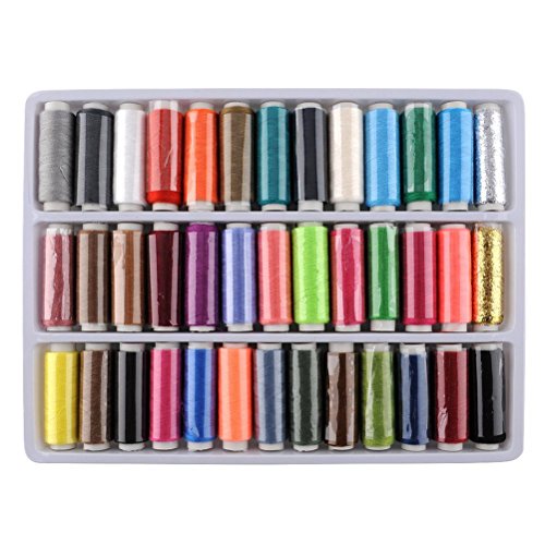 Rosenice - Hilo de coser (poliéster, 39 unidades), colores surtidos