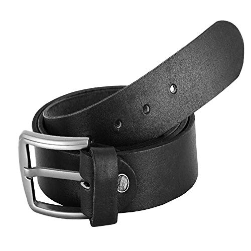 Royal 1001 cinturón de cuero para hombre hecho de cuero de búfalo para hombre jeans cuero real negro tamaño 85-155 cm (150 cm cintura (longitud total 165 cm))