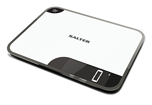 Salter 1079 WHDR Tablero de Cocina Digital con aquatronic, 15 Kg, Negro/Blanco, 37 X 28 X 4 cm