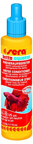 Sera 03035 Betta Aquatan 50 ml – Purificador de Agua del Grifo (5 ml en 20 litros) para Agua cristalina Adecuada para Especies de Peces de Lucha (Betta)