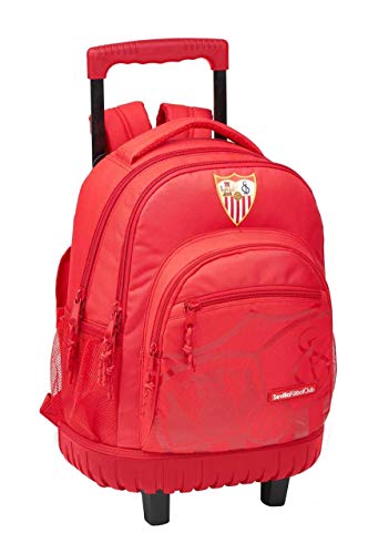 Sevilla FC Mochila Trolley 45cm Compact con Ruedas Corporativa Tiempo Libre y Sportwear, Adultos Unisex, Multicolor (Multicolor), 45 cm