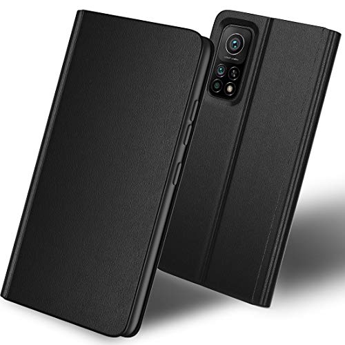 SHINEZONE Funda para Xiaomi Mi 10T 5G / 10T Pro 5G, funda de piel con tapa y ranuras para tarjetas, función atril, cierre magnético, para Xiaomi Mi 10T 5G / 10T Pro 5G (negro)