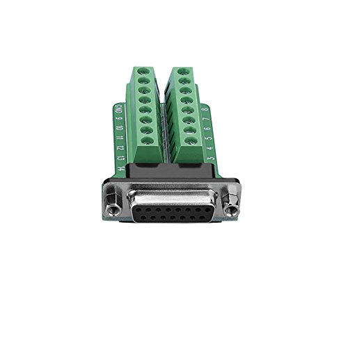 SIENOC DB15-M2 2Row Terminales de Placa de conexión de Puerto Hembra de 15 Pines Conectores de Tuerca de Tornillo (Adaptador DB15-M2-01) SIENOC DB15-M2 2Row Terminales de Placa de conexión de Puerto Hembra de 15 Pines Conectores de Tuerca de Tornillo (Adaptador DB15-M2-01)