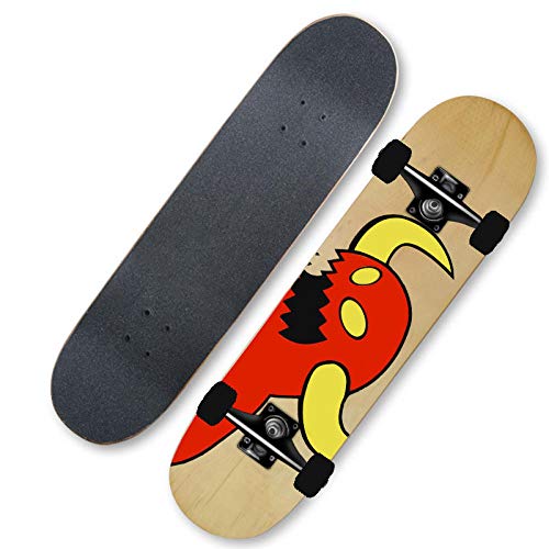 Skateboard 80cm para Principiantes Adultos y Niños, Mini Cruiser Skateboard con All-in-One Skate T-Tool -59
