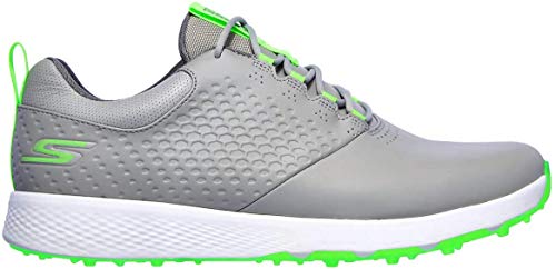 Skechers Elite 4-54552, Zapatos de Golf Impermeables para Hombre, Gris (Gris/Verde limón), 42 EU