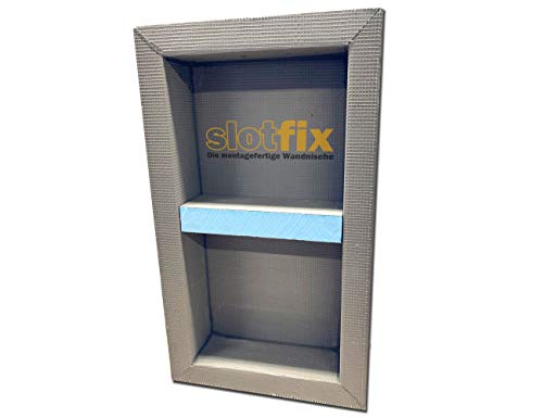 SLOTFIX - Estantería de pared (60 x 30 x 10 cm, para duchas, espacio de almacenamiento universal para montaje en seco)
