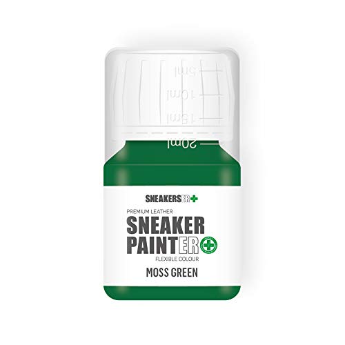SNEAKERS ER SneakerPainter Premium - Pintura flexible para zapatos de piel (30 ml), color verde musgo