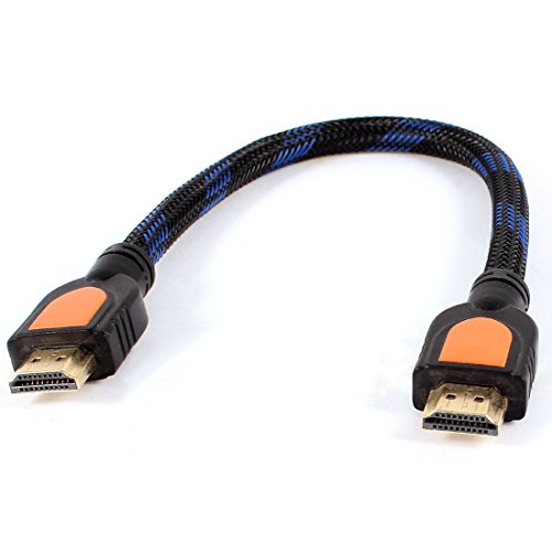 SODIAL(R) Ethernet HDMI macho a HDMI macho m / m Cable adaptador de 30 cm 12 Pulgada para el ordenador de TV