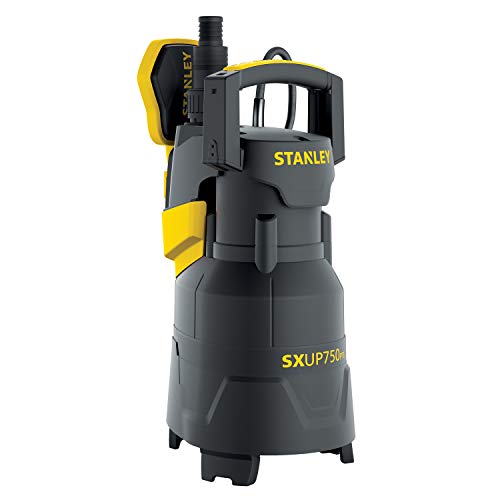 Stanley Bomba Sumergible de plástico para Agua Sucia. Potencia Nominal 750 W. Máxima tasa de Flujo 13500 l/h. Presion 0,8 Bares