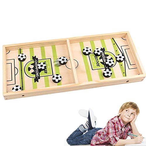 Sunshine smile Juego de Mesa de Hockey,Fast Sling Puck Juego,Juguete de Tablero de catapulta,Hockey de Madera,Juego de Hockey de Escritorio,Juegos de Mesa de Madera,Juegos de Mesa interactivos (S)