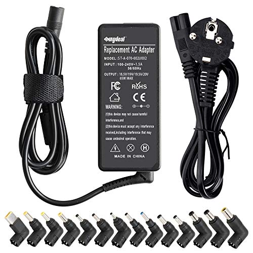 SUNYDEAL 65W Adaptador Cargador Universal Portatil para HP Acer ASUS Vivobook Toshiba Sony Lenovo Fujitsu NEC Compaq DELL Delta MSI LG Medion Packard Bell con 14Tip 18.5V 19V 19.5V 20V Alimentación SUNYDEAL 65W Adaptador Cargador Universal Portatil para HP Acer ASUS Vivobook Toshiba Sony Lenovo Fujitsu NEC Compaq DELL Delta MSI LG Medion Packard Bell con 14Tip 18.5V 19V 19.5V 20V Alimentación