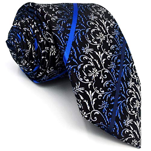 S&W SHLAX&WING Tie Herren Matching Krawatte Negro y Royal Azul Classic 147cm S&W SHLAX&WING Tie Herren Matching Krawatte Negro y Royal Azul Classic 147cm