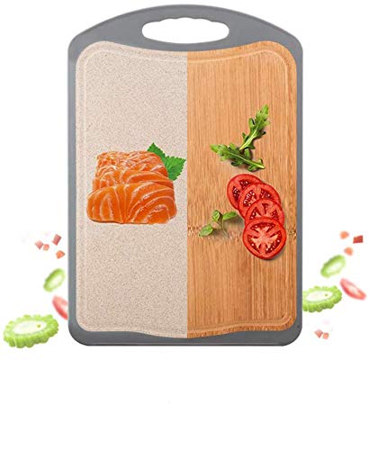 Tabla de Cortar de bambú, Tabla de Cortar de Doble Cara, Tabla de Cortar de bambú Entera Tabla de Cortar doméstica a Prueba de Moho, Adecuada para Todo Tipo de Alimentos(Grey) Tabla de Cortar de bambú, Tabla de Cortar de Doble Cara, Tabla de Cortar de bambú Entera Tabla de Cortar doméstica a Prueba de Moho, Adecuada para Todo Tipo de Alimentos(Grey)