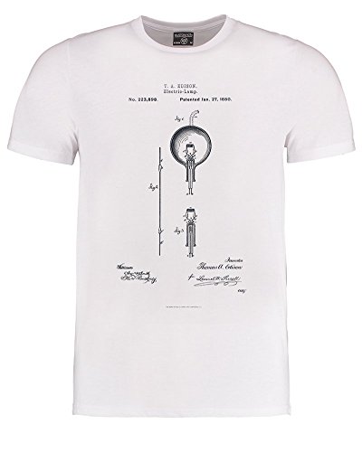 Thomas Edison - Camiseta de manga corta para niño Blanco blanco 12-13 Años