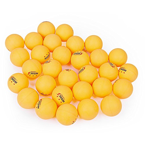Top of top store 30 pelotas de tenis de mesa de 40 mm, 3 estrellas, pelotas de entrenamiento para taladro (amarillo)