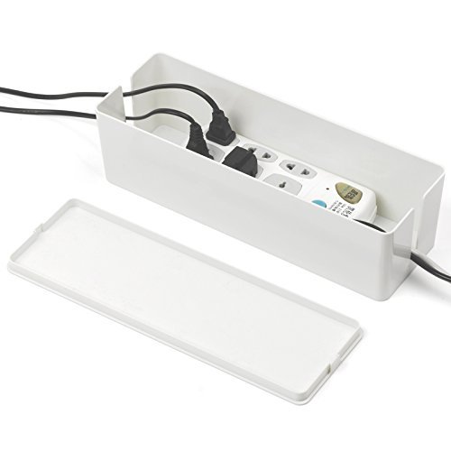 Tosnail - Caja para cables, 41 x 16 x 13 cm, color blanco