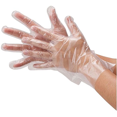 ULTNICE - 100 guantes desechables de seguridad estériles, guantes seguros para alimentos, hechos de polietileno
