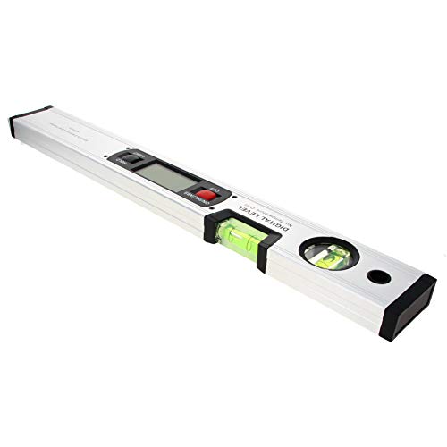 Utoolmart Nivel digital de plástico ABS plateado con herramienta magnética de nivel electrónico para techos, rieles, rampas Ada, 1 unidad