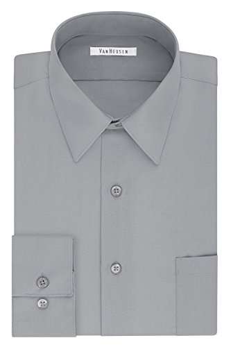 Van Heusen - Camisas de vestir para hombre (talla grande y alto) - Gris - 46 cm cuello 94/ 97 cm manga (XXL)