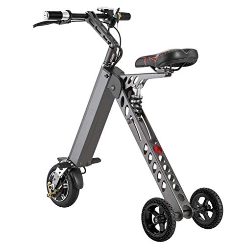 VEVC Scooter eléctrico – Patinete portátil para adultos plegable 120 kg de carga 20-30 km de largo rango de crucero adecuado para trabajar en el centro de la ciudad, gris