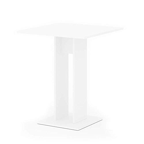 Vicco Mesa de Comedor EWERT Mesa de Cocina Comedor Mesa Mesa con Columna Blanco 65x65 cm