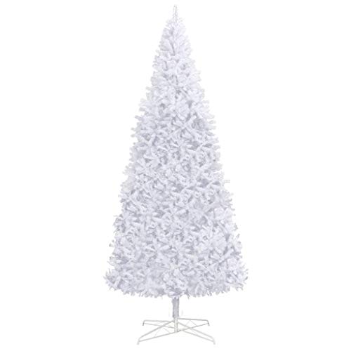 vidaXL Arbol de Navidad Artificial 400 cm Hogar Casa Decoración Navideña Estilo Abeto Pino Adornos Elemento Fiesta Christmas Celebración Blanco