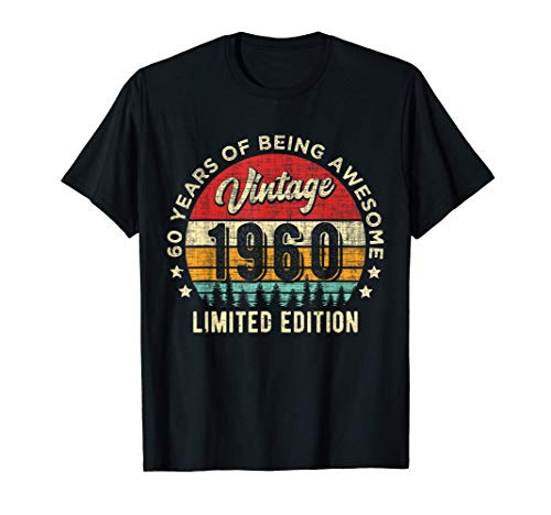 Vintage 1960 60 años Awesome regalo de 60 cumpleaños Camiseta