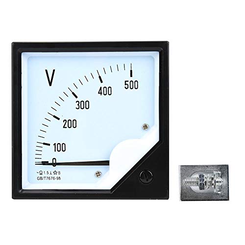 Voltímetro Analógico de CA Dial Dial Meter de Voltaje Panel Cuadrado Voltímetro Gauge para Dispositivos de Control Electrónico AC 0-500V