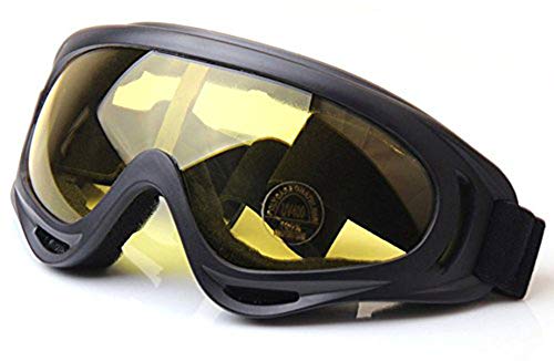 WorldShopping4U Táctico UV400 Anti-UV Snowboard Gafas de Sol Gafas de Sol Gafas A Prueba de Viento a Prueba de Polvo Gafas Protectoras Profesionales de esquí de Invierno (Amarillo)